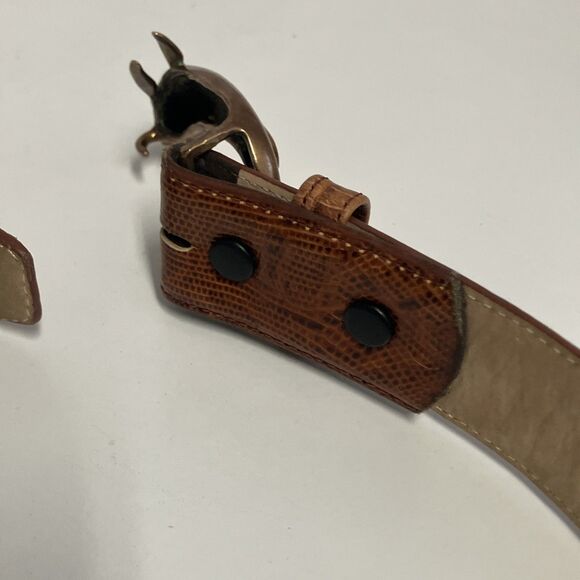 New Belt Master Genuine Leather Men’s Belt added Brass Dolphin Closing Piece 31 - Picture 12 of 16